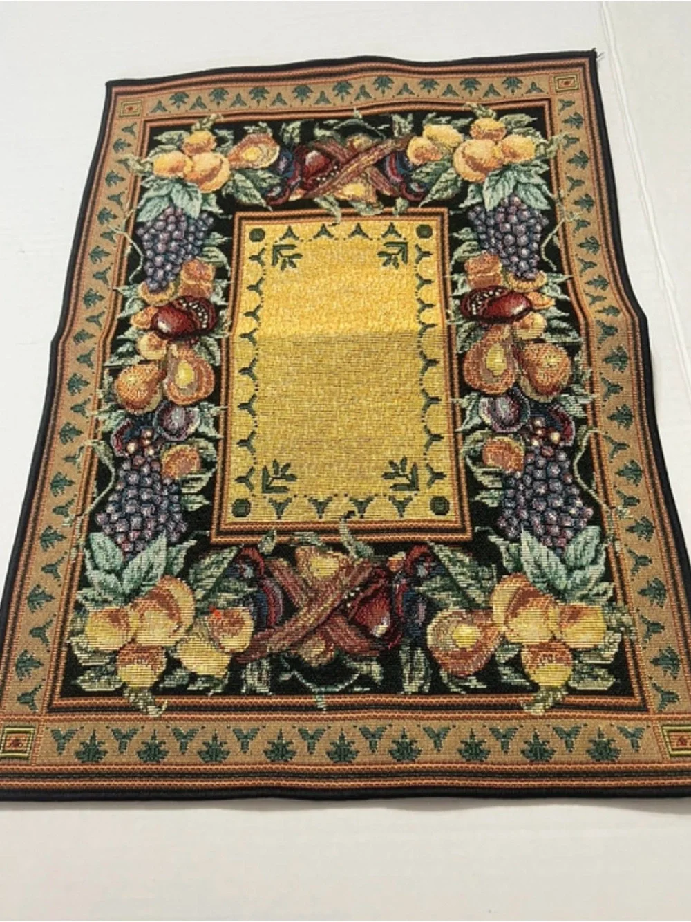 Four Tapestry Placemats Vintage Old World Italy Fruit Tuscan Decor